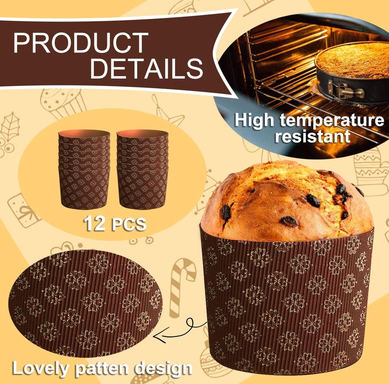 Adodotoe Panettone Paper Mold - 12 Pcs - Image 2